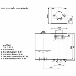Vaillant Warmwasserspeicher UniSTOR VIH Q 75 B - Wandhängend - 0010015978 -Wolf Verkaufsgeschäft vaillant warmwasserspeicher uniSTOR vih q 2