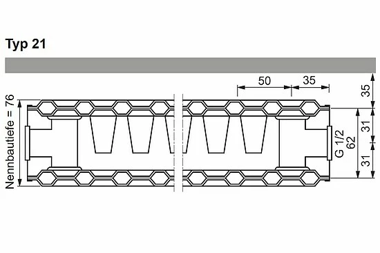Viessmann Universal-Heizkörper / Austauschheizkörper Typ 21 H 555 X B 1600 Mm - 1619/1030 Watt 3 Viessmann Universal-Heizkörper / Austauschheizkörper Typ 21 H 555 X B 1600 Mm - 1619/1030 Watt – Bild 3