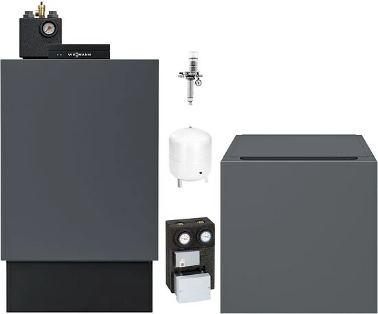 Viessmann Öl-Brennwert-Paket Vitoladens 300-C 19,3 KW Modulierend Mit Regelung Vitotronic 200, Mischermodul Und 130l Speicher Untergestellt - Z022449 1 Viessmann Öl-Brennwert-Paket Vitoladens 300-C 19,3 KW Modulierend Mit Regelung Vitotronic 200, Mischermodul Und 130l Speicher Untergestellt - Z022449