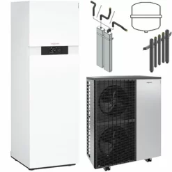Viessmann Luft/Wasser-Wärmepumpe Vitocal 222-A AWOT-M-E-AC 221.A10 230V Mit Regelung Vitotronic 200 + Pufferspeicher 100-E SVPA 42l, Anschluss Oben - Z017617