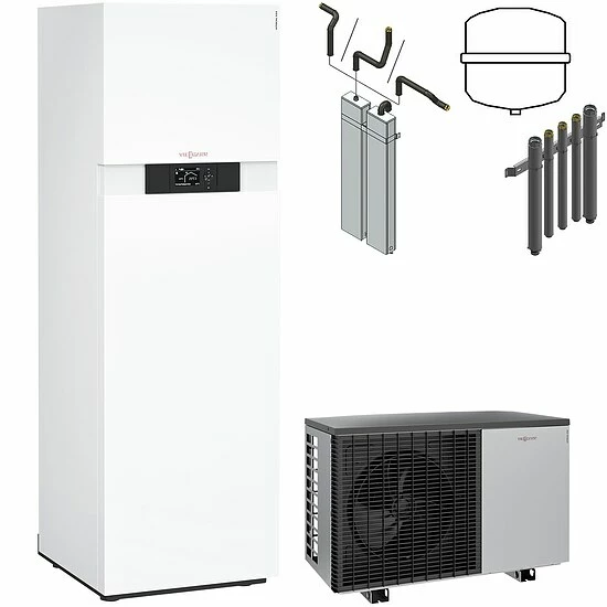 Viessmann Split Luft/Wasser-Wärmepumpe Vitocal 222-S AWBT-M-E-AC 221.C04 230V Mit Regelung Vitotronic 200 + Pufferspeicher 100-E SVPA 42l, Anschluss Oben - Z017628 1 Viessmann Split Luft/Wasser-Wärmepumpe Vitocal 222-S AWBT-M-E-AC 221.C04 230V Mit Regelung Vitotronic 200 + Pufferspeicher 100-E SVPA 42l, Anschluss Oben - Z017628