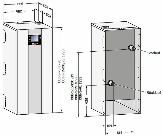WOLF ComfortLine Ölbrennwert-Heizkessel COB-2 - 20 KW - 8908792 2 WOLF ComfortLine Ölbrennwert-Heizkessel COB-2 - 20 KW - 8908792 – Bild 2